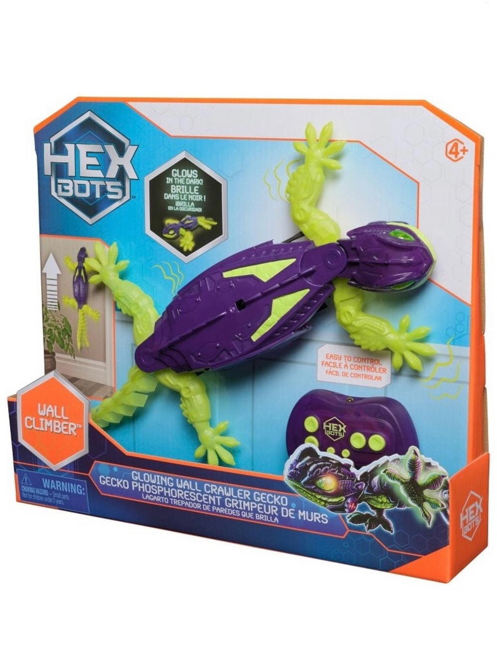 NIB. Hex Bots Glowing Wall Crawler Gecko